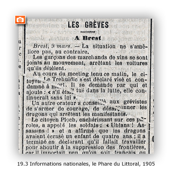 Informations nationales, Le Phare du Littoral, 1905