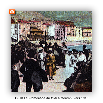 La promenade du Midi à Menton, vers 1910