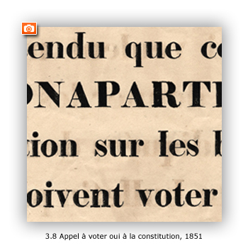 Appel à voter oui à la nouvelle constitution de Louis-Napoléon Bonaparte, décembre 1851