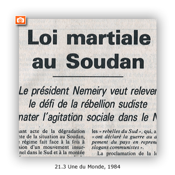 Une du journal Le Monde, 1984