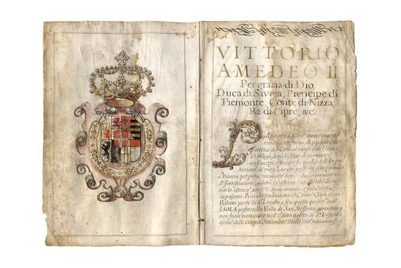 Lettres patentes de Victor-Amédée II accordant le rachat des droits féodaux à Isola 1702 - Image en taille réelle, .JPG 170Ko fenêtre modale