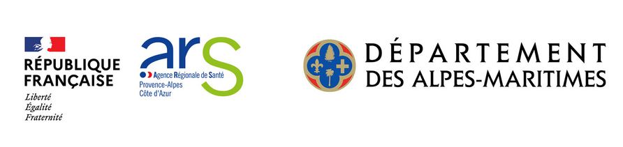 Logos de l'Agence régionale de Santé Côte d'Azur et du Département des Alpes-Maritimes