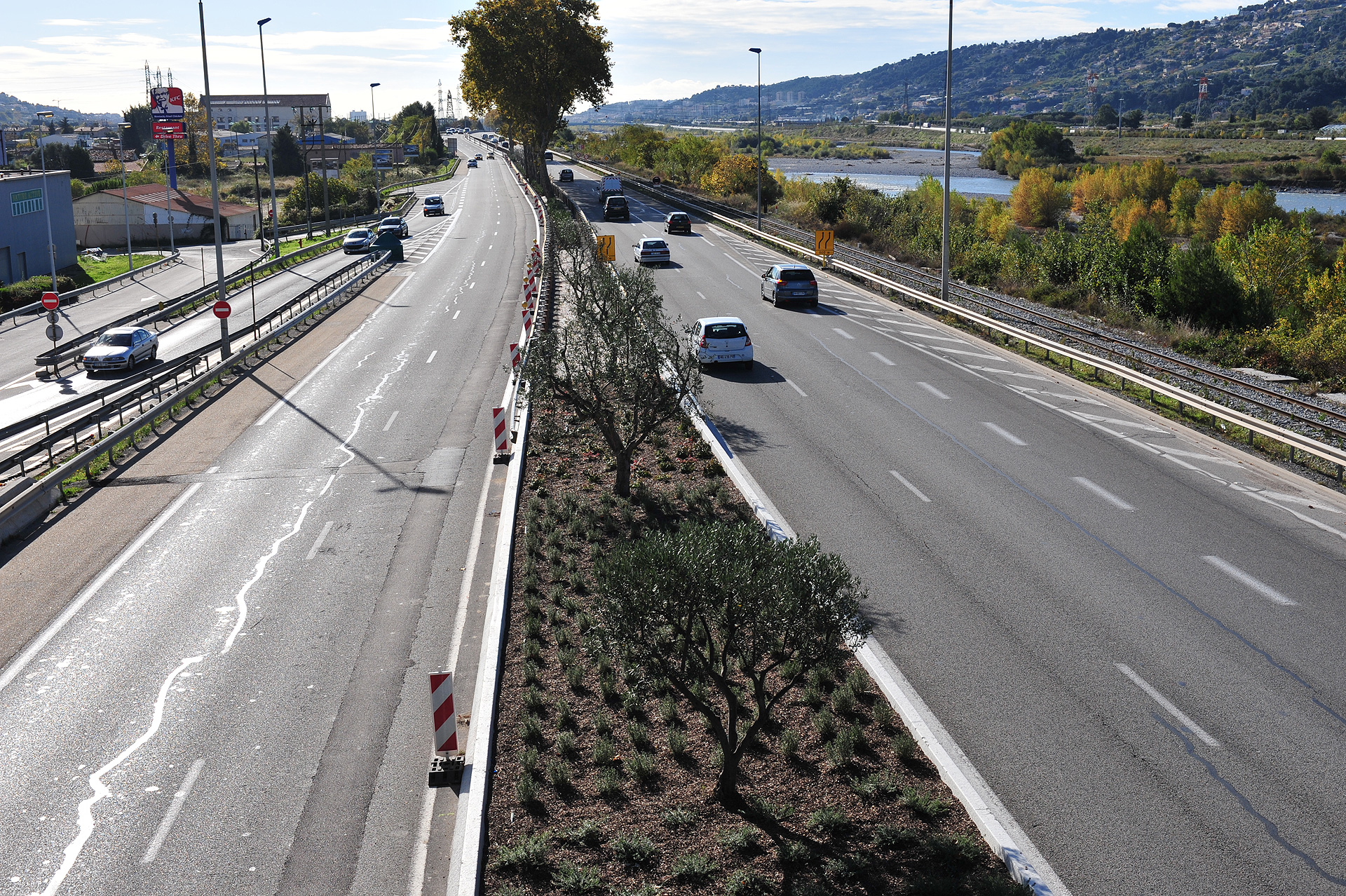 Tourner sur une route départementale