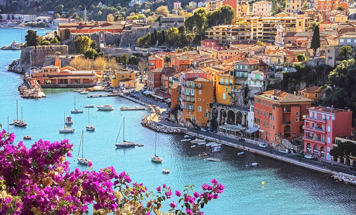 Vue du port de Villefranche sur mer