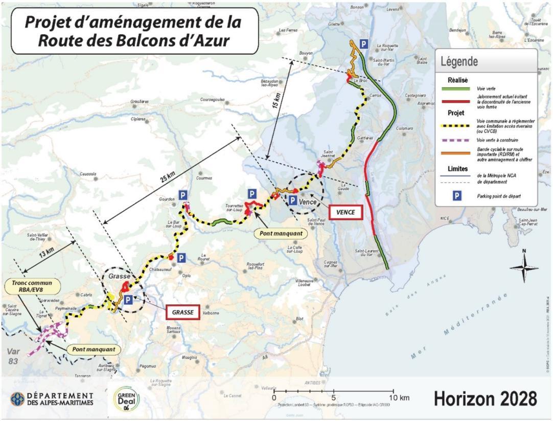 Carte Route des balcons d'Azur - Enlarge image, modal window