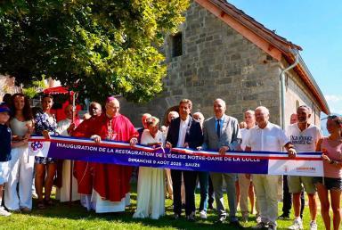 Inauguration des travaux de l'église de Sauze