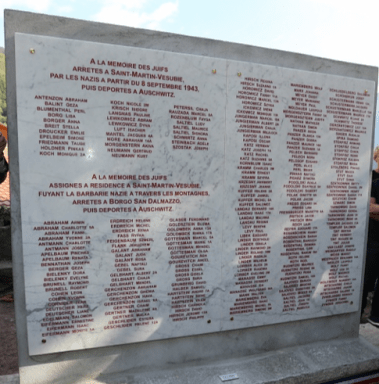 Hommage aux Justes de Saint-Martin-Vésubie - Agrandir l'image, fenêtre modale