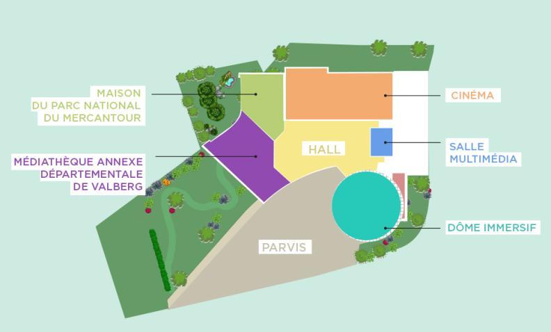 Maison départementale de l'environnement et de l'observation - Plan - Agrandir l'image, fenêtre modale
