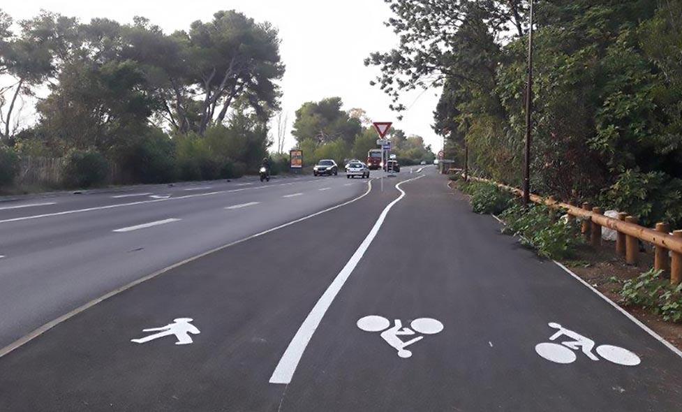 Piste cyclable Antibes Villeneuve-Loubet - Agrandir l'image, fenêtre modale