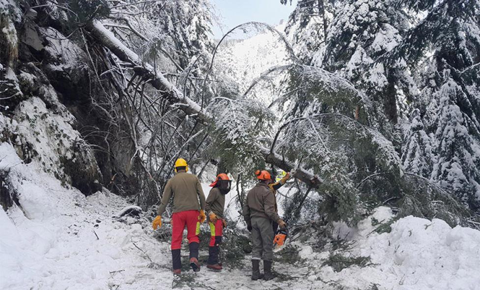 Les agents du Département mobilisés pour sécuriser nos routes après d'importantes chutes de neige - Agrandir l'image, fenêtre modale