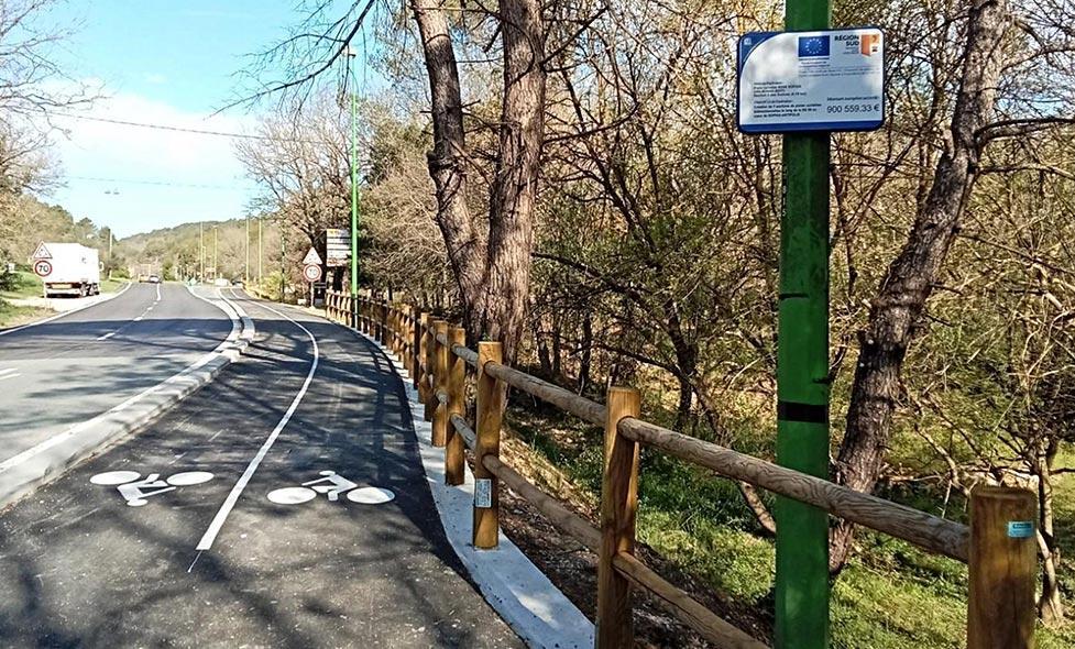 Piste cyclable Valbonne Biot - Agrandir l'image, fenêtre modale