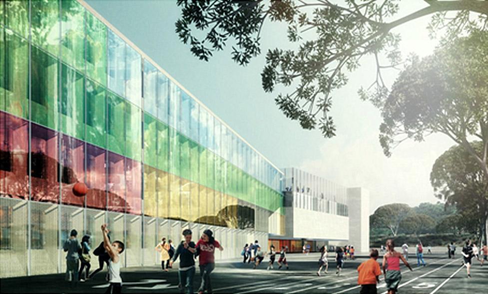 Reconstruction Collège Simone Veil - Agrandir l'image, fenêtre modale