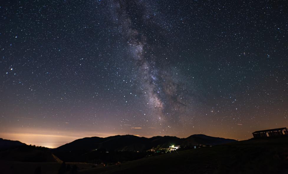 Voie lactée au dessus de Valberg - Agrandir l'image, fenêtre modale